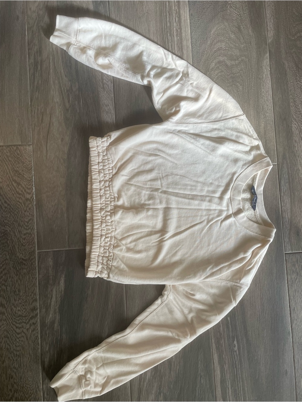 Abercrombie & Fitch Cream Cropped Pullover Top